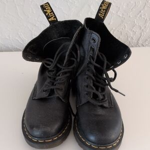 Dr. Martens Black Leather Combat Boots